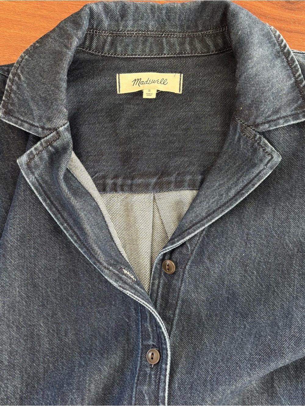Madewell Denim Puff-Sleeve Button-Up Shirt - Picture 7 of 7
